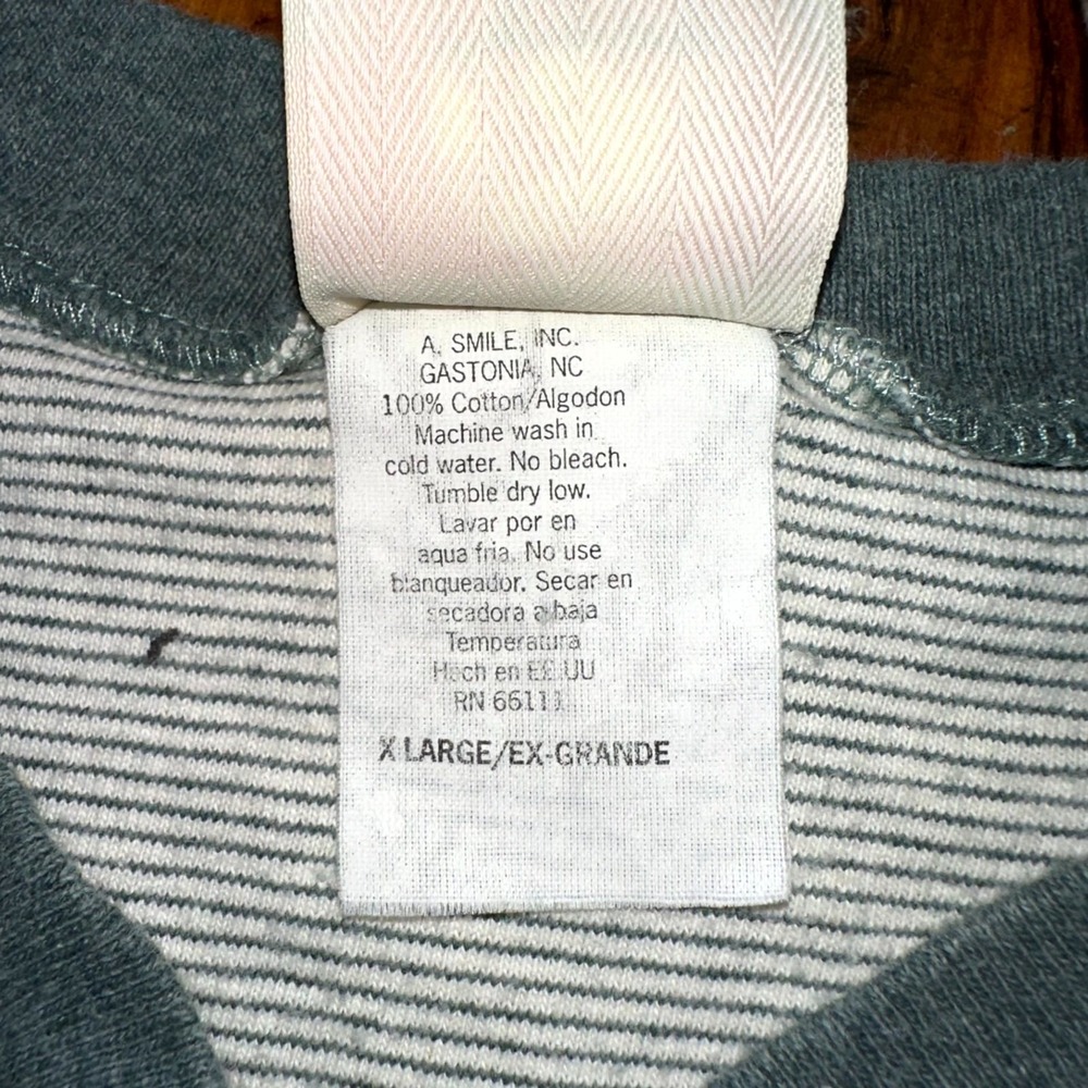 Vintage Carolina Smile Shirt XL Gray Pinstripe Dallas Logo Short Sleeve Classic - Picture 4 of 8
